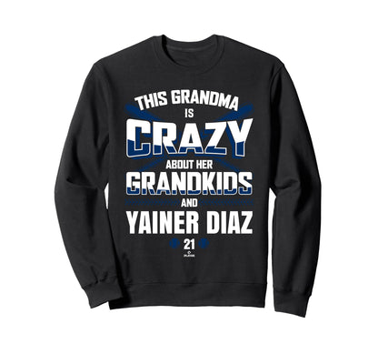 Grandma Crazy Yainer Diaz Houston Sweatshirt - Custom Art Print Men Women - T-Shirt, Sweatshirt, Hoodie