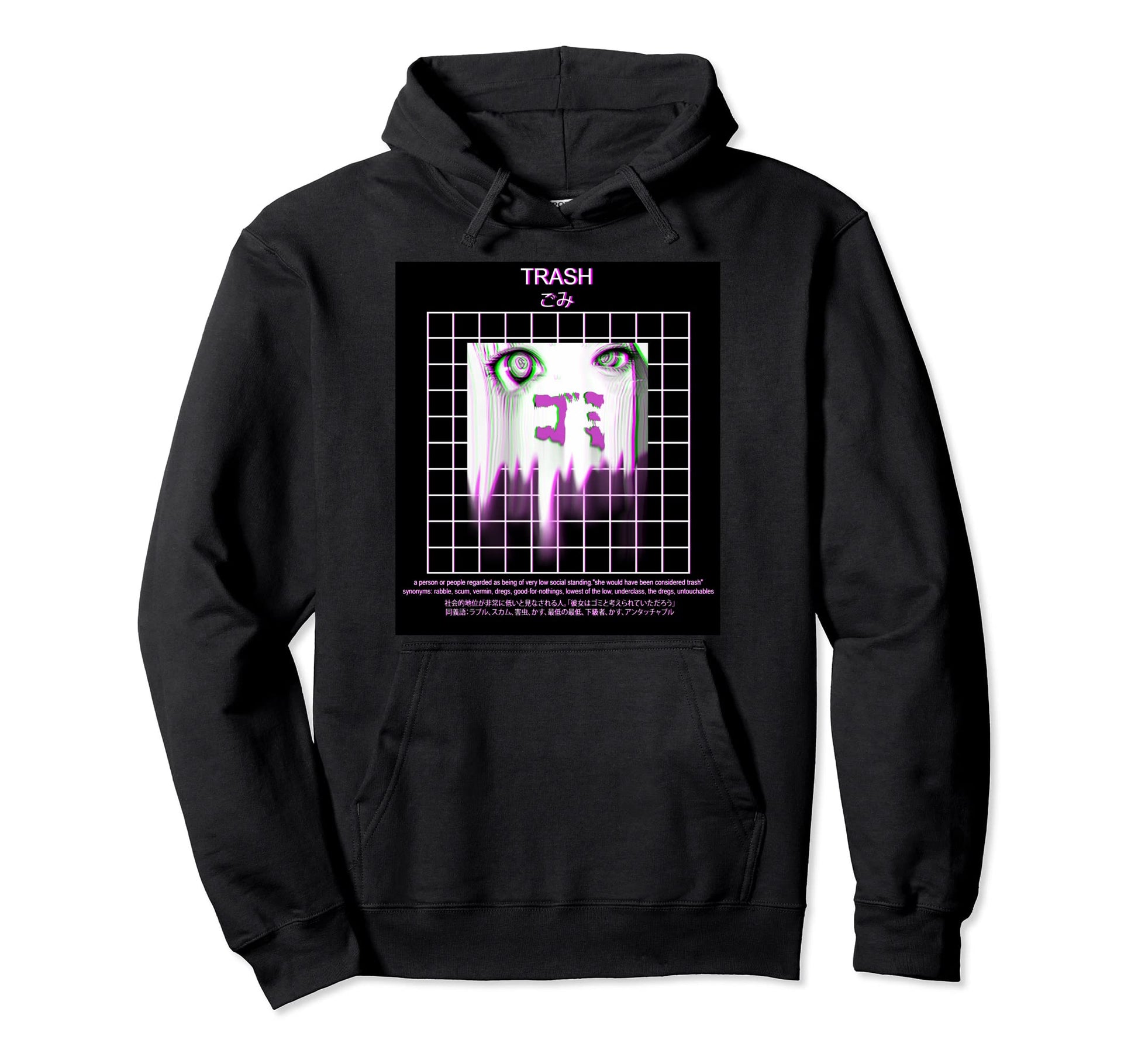 Vaporwave Aesthetic Anime Manga Hoodie - Custom Art Print for Adults - T-Shirt, Sweatshirt, Hoodie