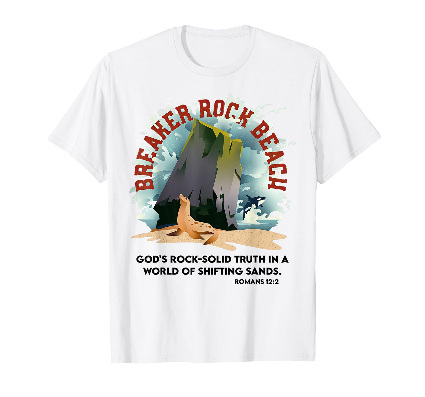 Breaker Rock Beach Gods Rock Solid T-Shirt - Unique Graphic Men Women - T-Shirt, Sweatshirt, Hoodie