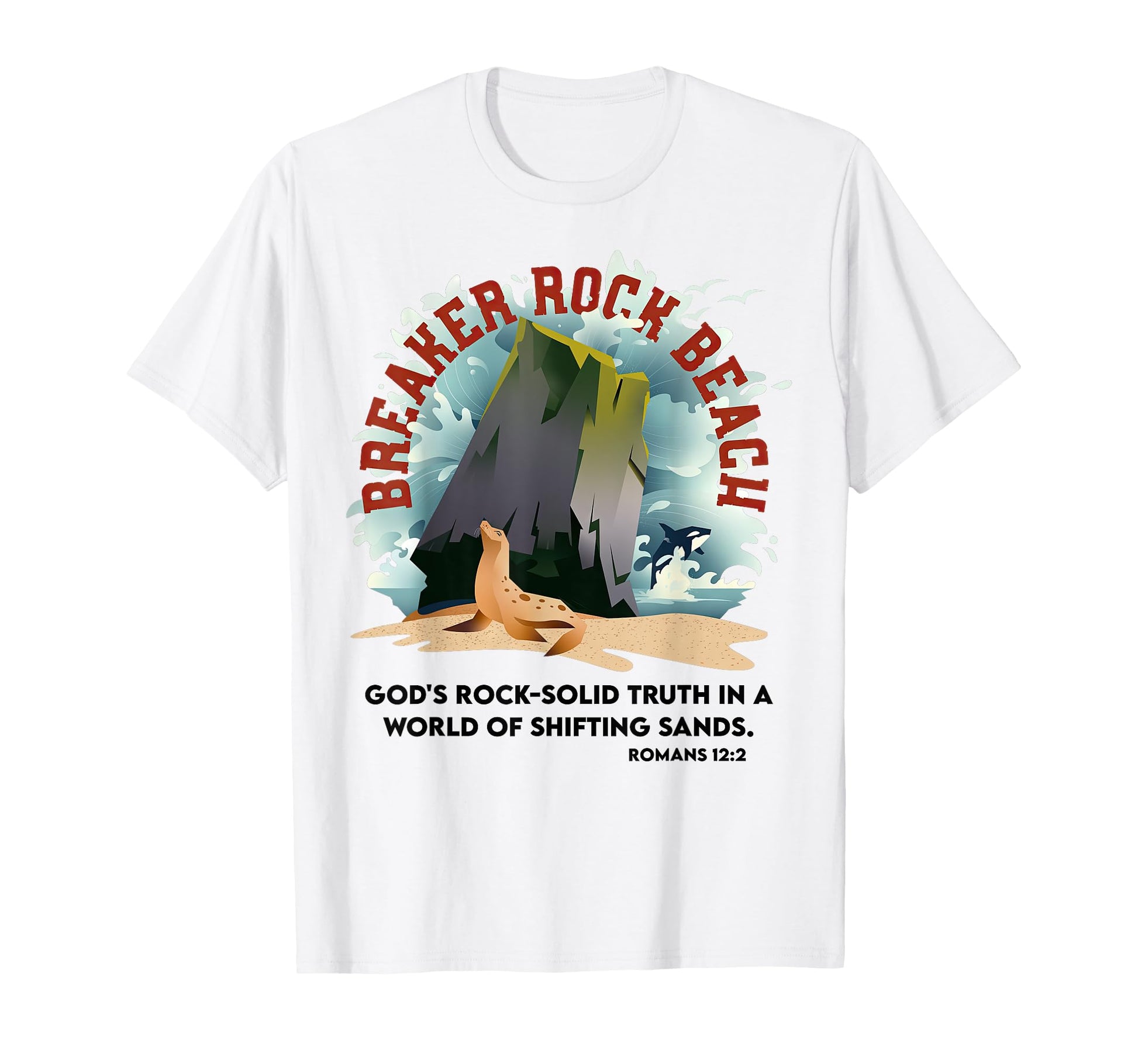 Breaker Rock Beach Gods Rock Solid T-Shirt - Unique Graphic Men Women - T-Shirt, Sweatshirt, Hoodie