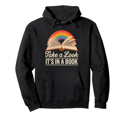 Rainbow Book Book Reader Or Bookworm Hoodie - Minimalist Print for Adults - T-Shirt, Sweatshirt, Hoodie