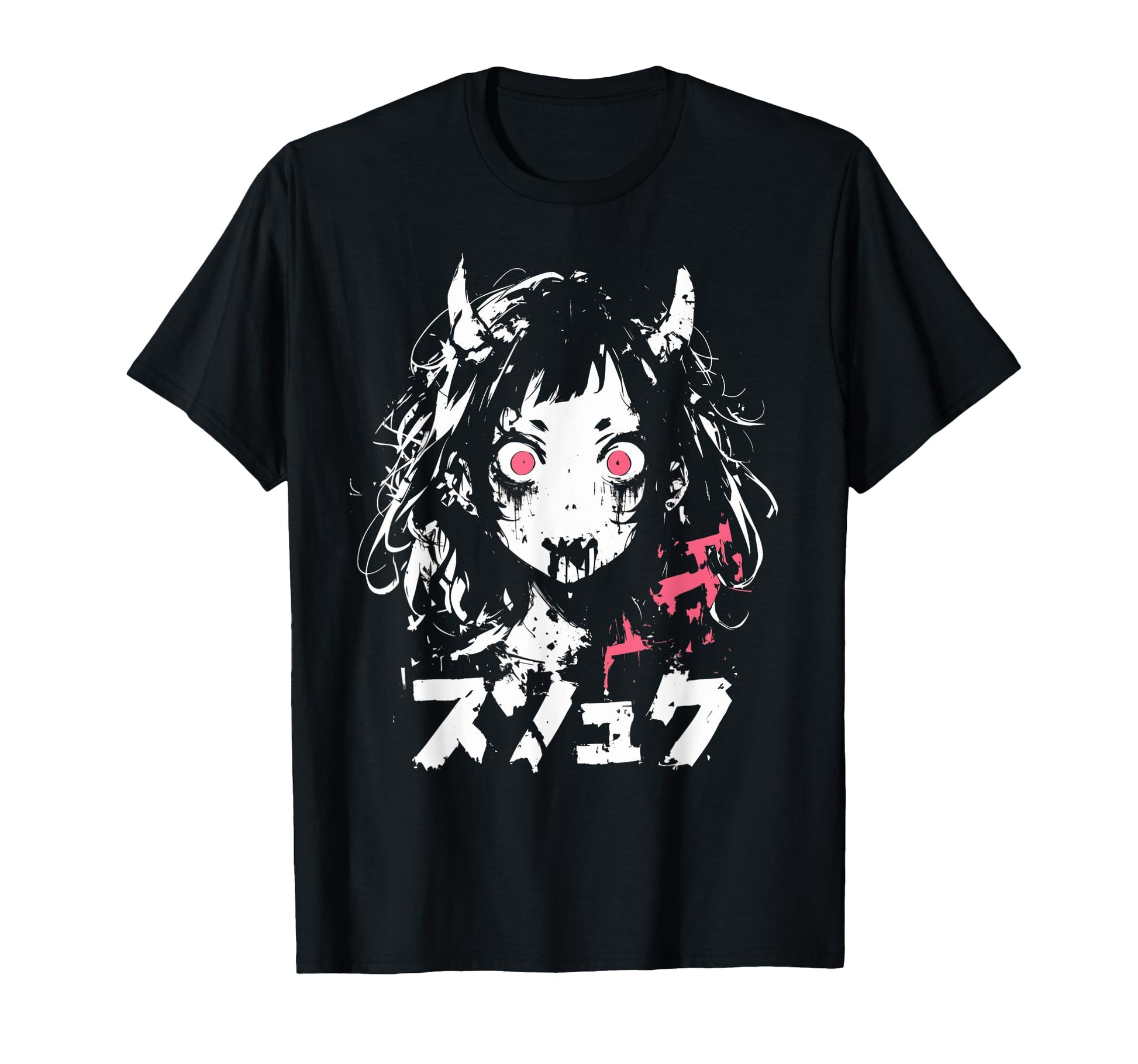 Goth Grunge Demon Anime Waifu Horror T-Shirt - Fun Novelty Design Unisex - T-Shirt, Sweatshirt, Hoodie