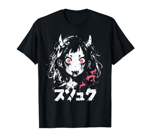 Goth Grunge Demon Anime Waifu Horror T-Shirt - Fun Novelty Design Unisex - T-Shirt, Sweatshirt, Hoodie