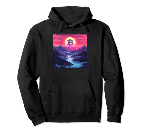 Bitcoin Vaporwave Aesthetic 90S Btc Hoodie - Minimalist Print Men Women - T-Shirt, Sweatshirt, Hoodie
