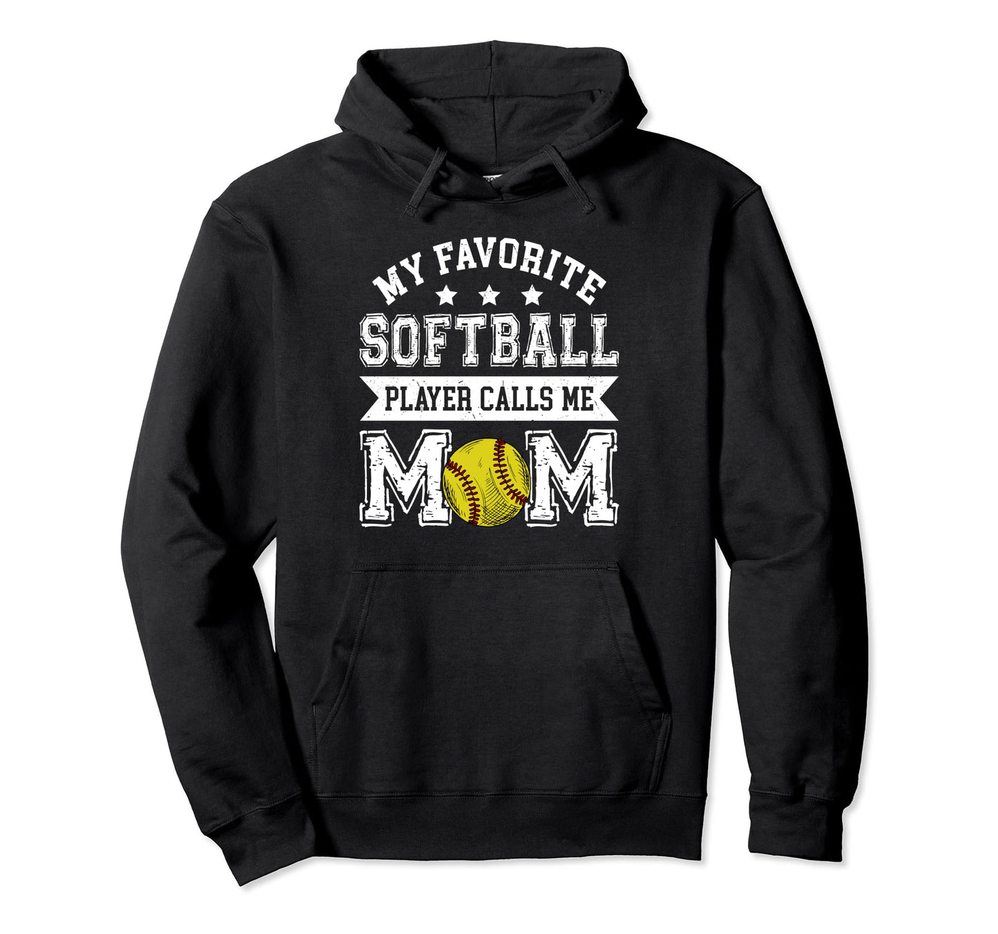 Softball Mom My Favorite Softball Hoodie - Unique Graphic for Adults - T-Shirt, Sweatshirt, Hoodie