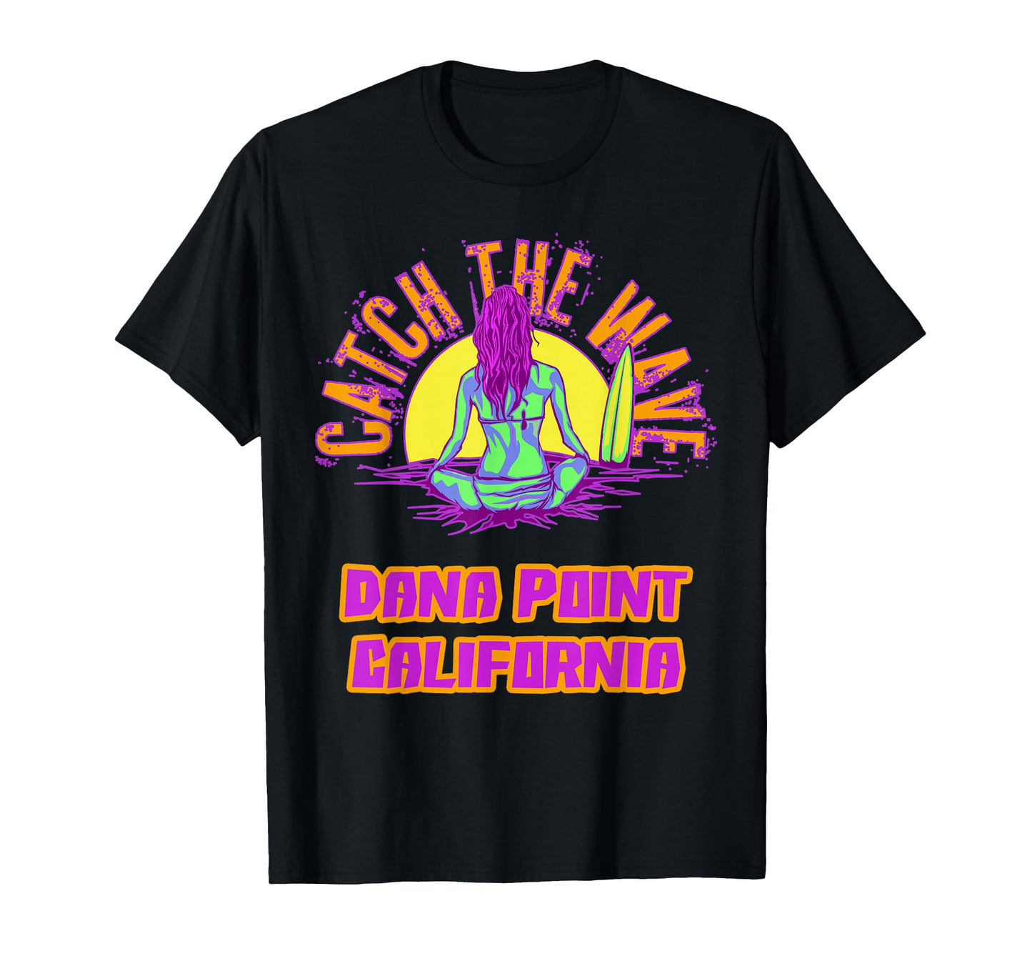 Dana Point California Surf Vaporwave T-Shirt - Novelty Apparel for Adults - T-Shirt, Sweatshirt, Hoodie