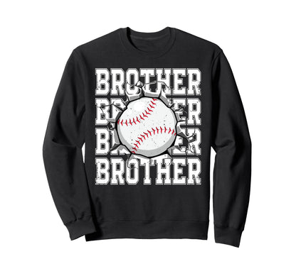 Baseball Brother Cracked Wall Sweatshirt - Unique Graphic for Adults - T-Shirt, Sweatshirt, Hoodie