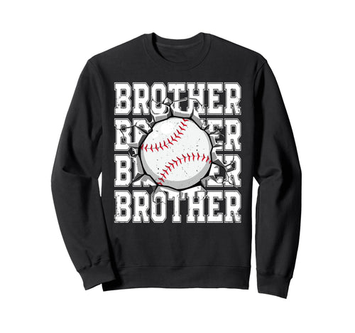 Baseball Brother Cracked Wall Sweatshirt - Unique Graphic for Adults - T-Shirt, Sweatshirt, Hoodie