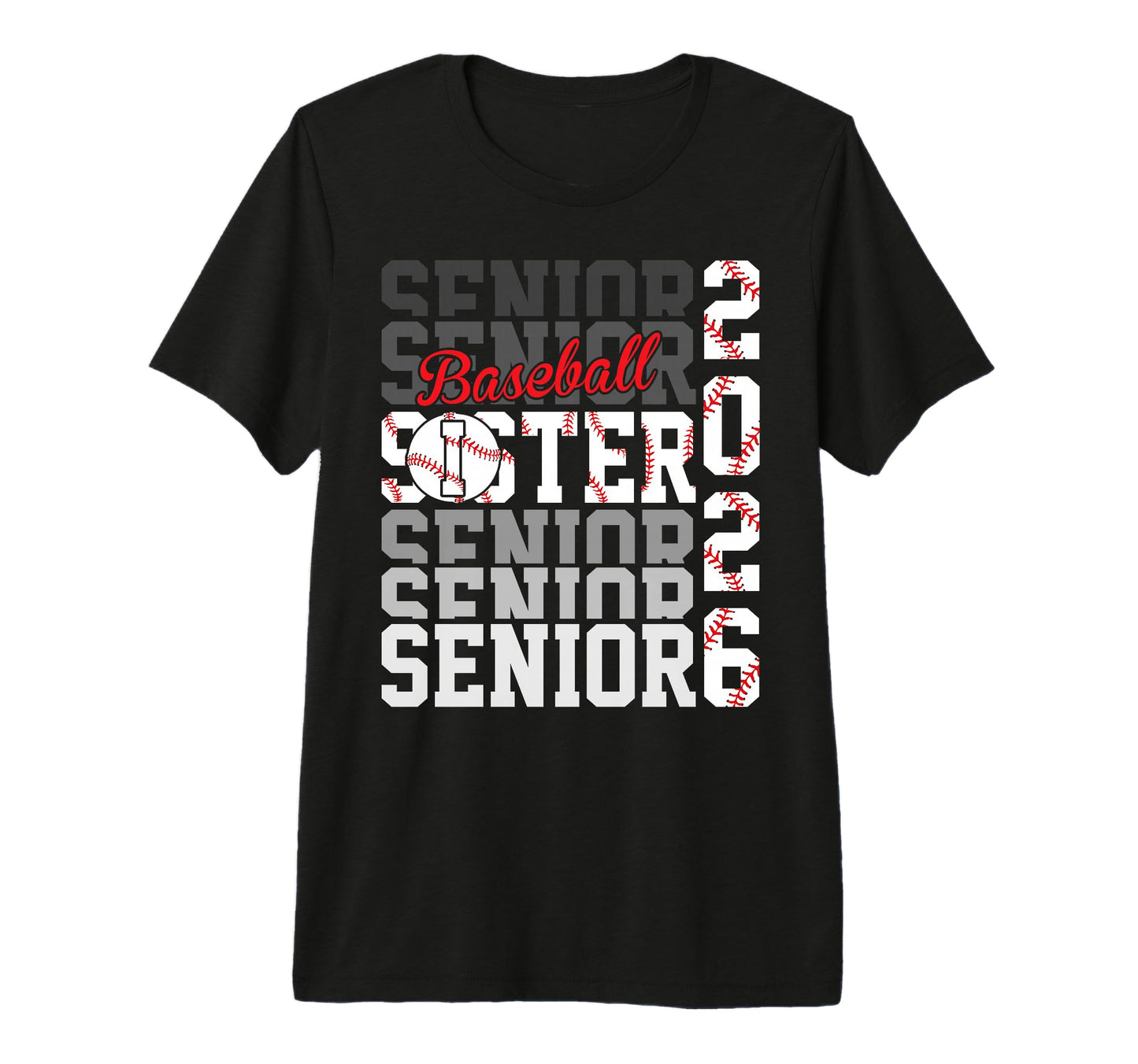 2026 Baseball Senior Sister Graduation T-Shirt - Trendy Graphic Men Women - T-Shirt, Sweatshirt, Hoodie