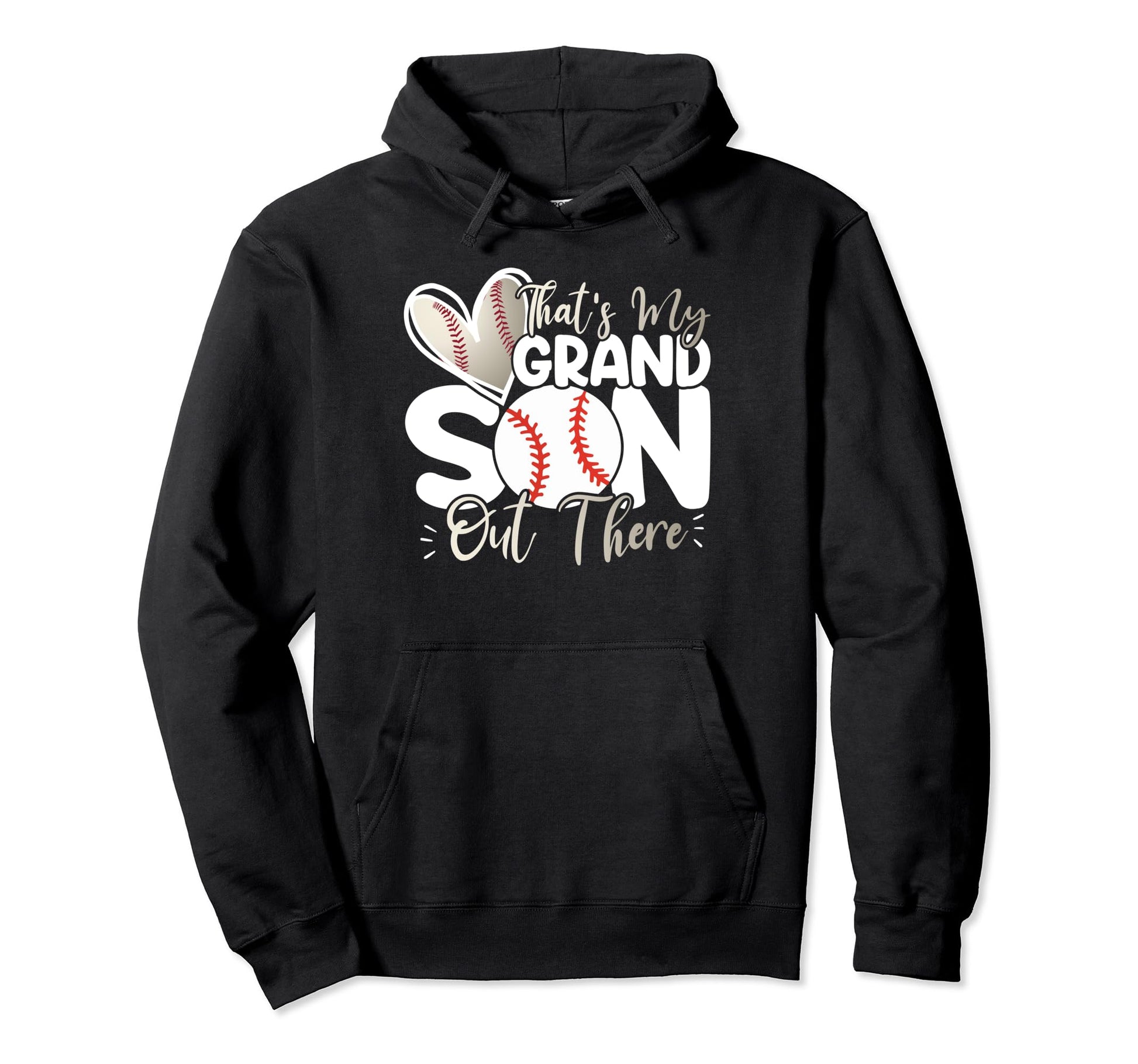 Thats My Grandson Out There Baseball Hoodie - Graphic Print for Adults - T-Shirt, Sweatshirt, Hoodie
