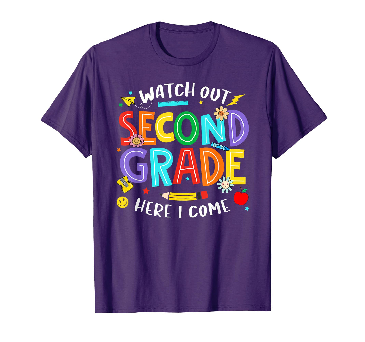 Watch Out Second Grade Here I Come T-Shirt - Minimalist Print Men Women - T-Shirt, Sweatshirt, Hoodie