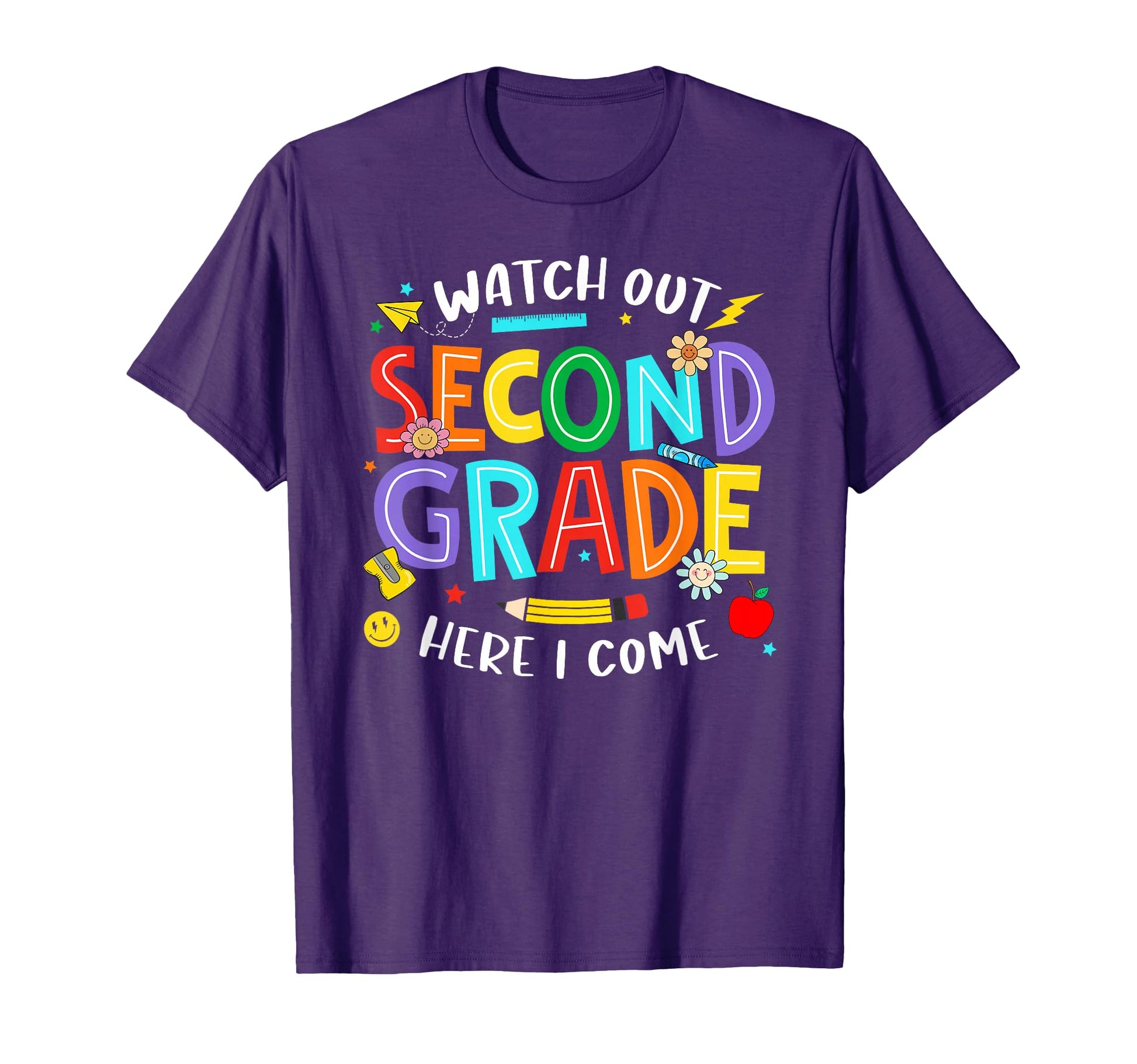 Watch Out Second Grade Here I Come T-Shirt - Minimalist Print Men Women - T-Shirt, Sweatshirt, Hoodie