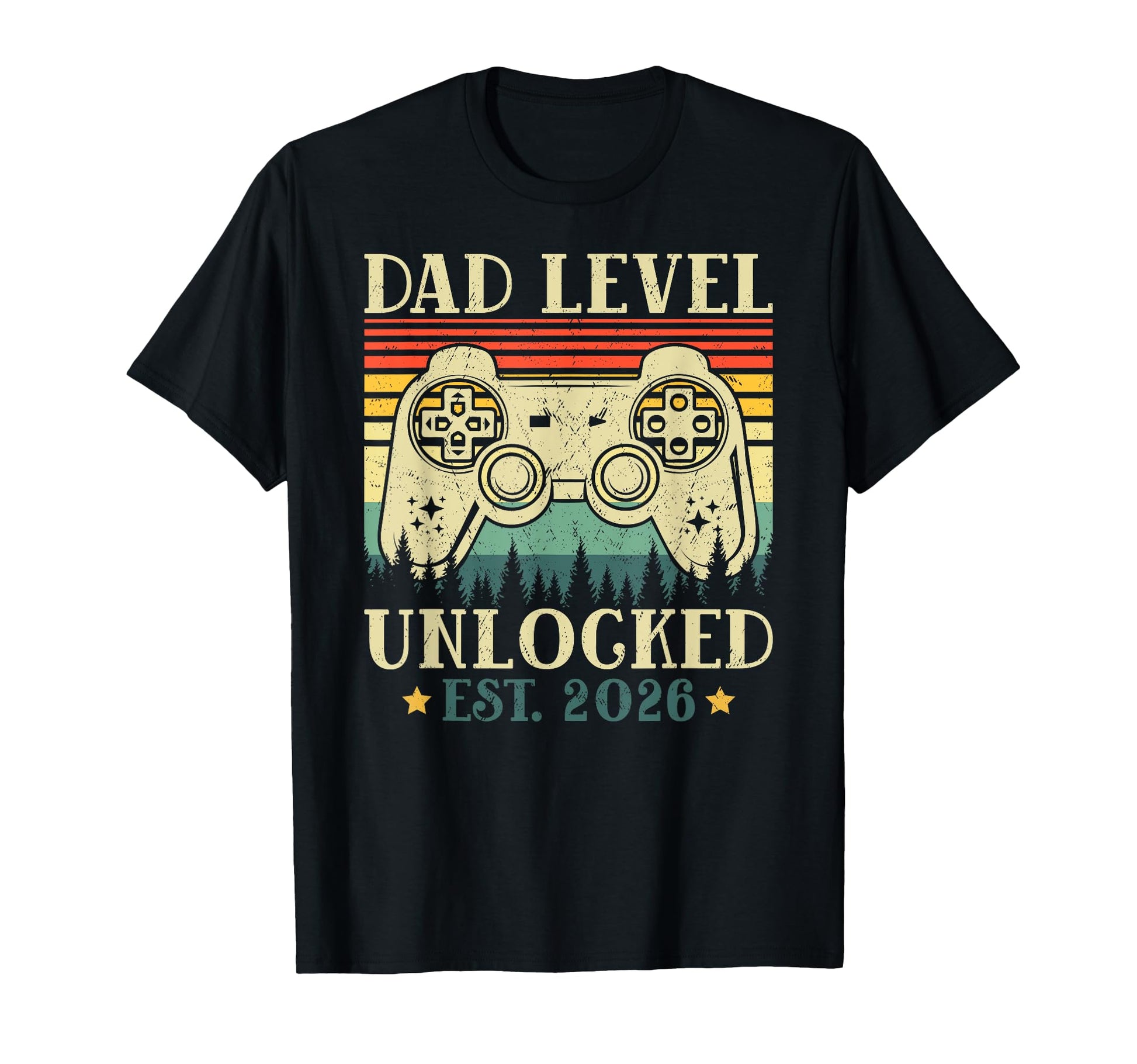 Dad Level Unlocked 2026 Leveled Up T-Shirt - Custom Art Print for Adults - T-Shirt, Sweatshirt, Hoodie