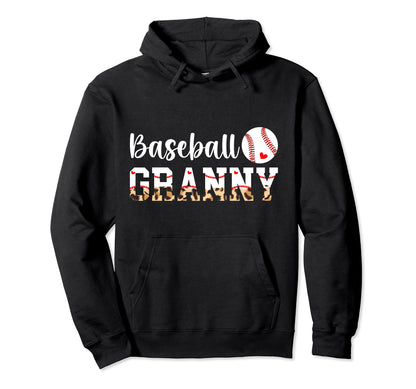 Baseball Granny Leopard Grandma Granny Hoodie - Unique Graphic Men Women - T-Shirt, Sweatshirt, Hoodie