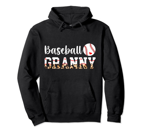 Baseball Granny Leopard Grandma Granny Hoodie - Unique Graphic Men Women - T-Shirt, Sweatshirt, Hoodie