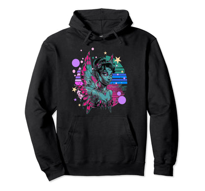Vaporwave Fairy Aesthetic Hoodie - Casual Everyday Wear for Adults - T-Shirt, Sweatshirt, Hoodie