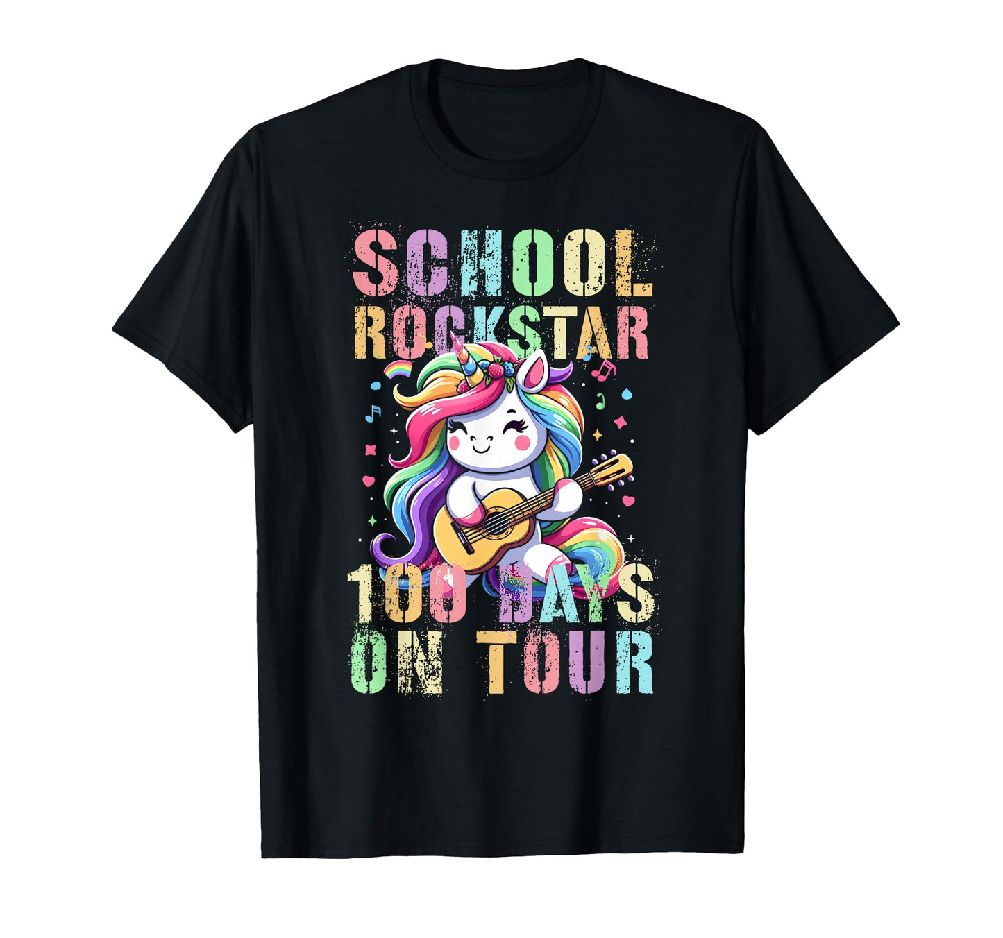 Cheerful School Rockstar 100 Days T-Shirt - Streetwear Style Men Women - T-Shirt, Sweatshirt, Hoodie
