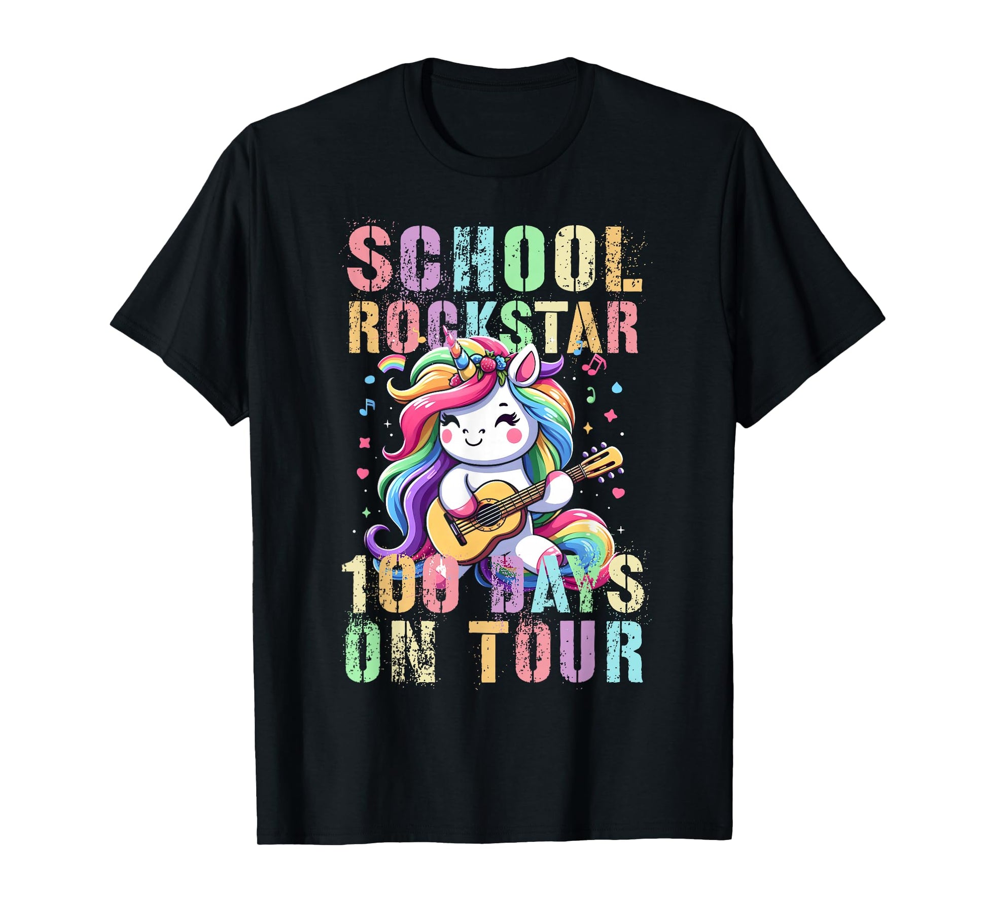 Cheerful School Rockstar 100 Days T-Shirt - Streetwear Style Men Women - T-Shirt, Sweatshirt, Hoodie