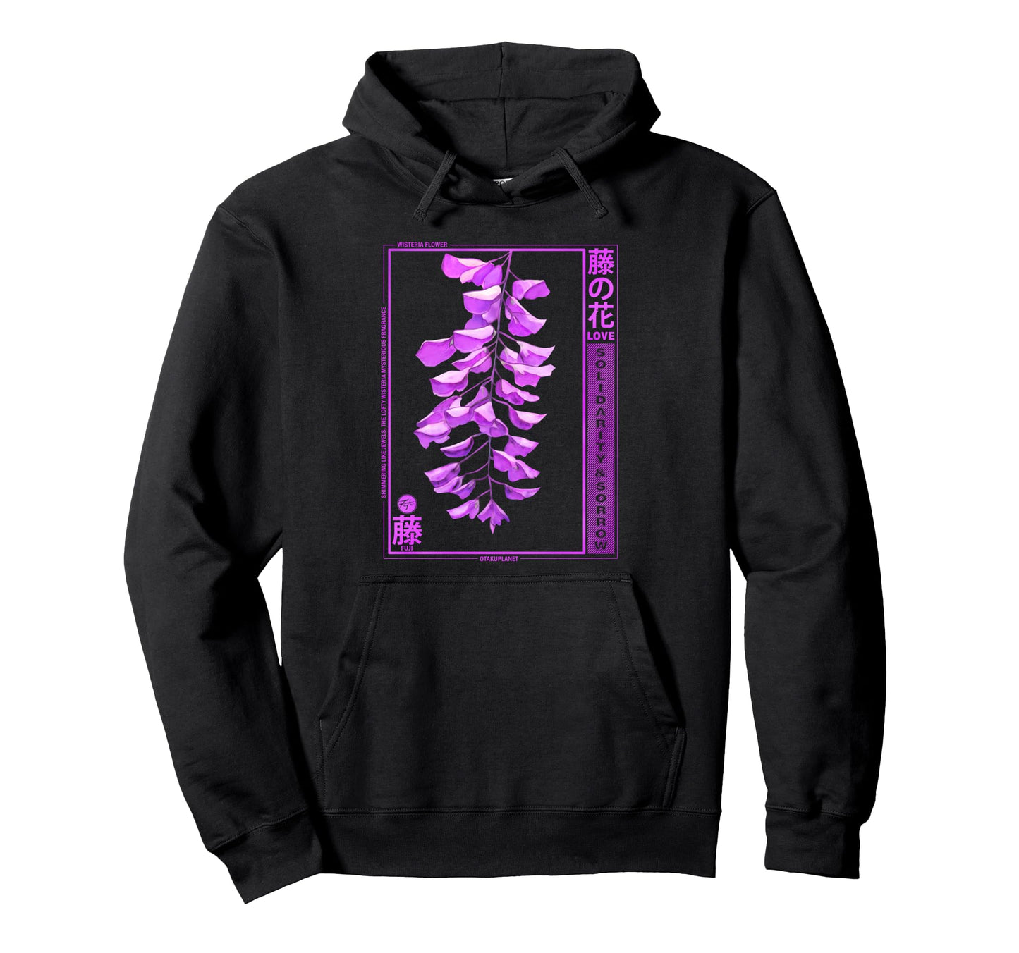 Wisteria Anime Flower Japanese Hoodie - Novelty Apparel Men Women - T-Shirt, Sweatshirt, Hoodie
