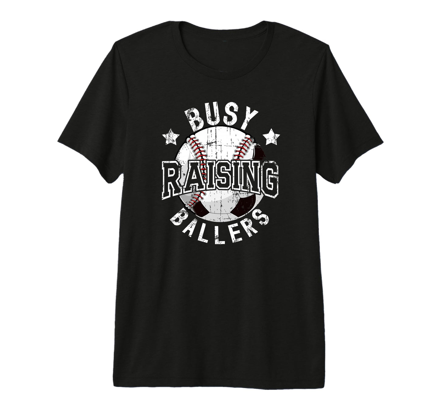 Mens Busy Raising Ballers Baseball T-Shirt - Minimalist Print Unisex - T-Shirt, Sweatshirt, Hoodie