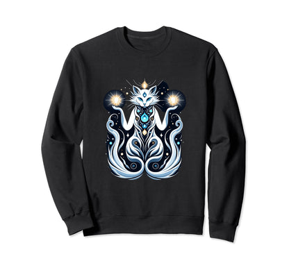 Angelic Cat Light Spirit Boho Surreal Sweatshirt - Graphic Print Men Women - T-Shirt, Sweatshirt, Hoodie