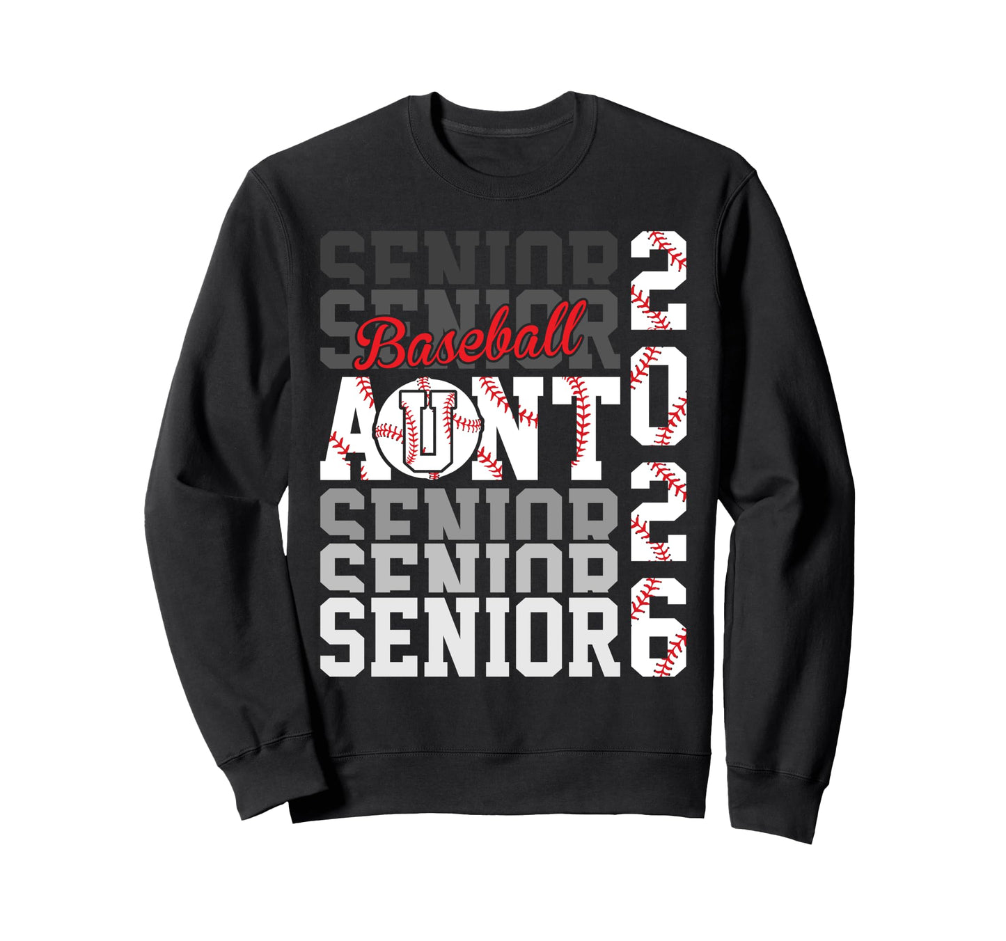 2026 Baseball Senior Aunt Sweatshirt - Novelty Apparel Men Women - T-Shirt, Sweatshirt, Hoodie