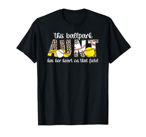 Ballpark Aunt Proud Baseball T-Shirt - Aesthetic Graphic Men Women - T-Shirt, Sweatshirt, Hoodie