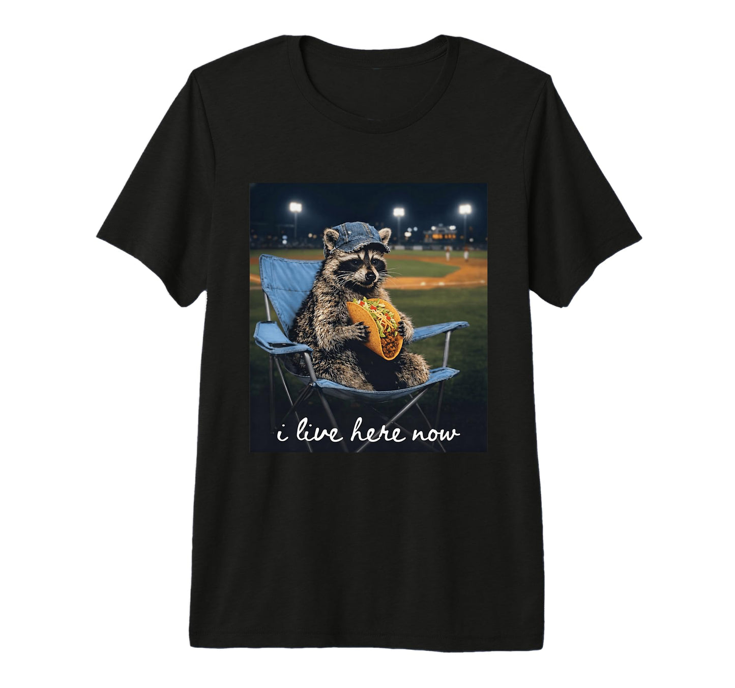 Funny Raccoon Baseball Mom I Live T-Shirt - Aesthetic Graphic Men Women - T-Shirt, Sweatshirt, Hoodie
