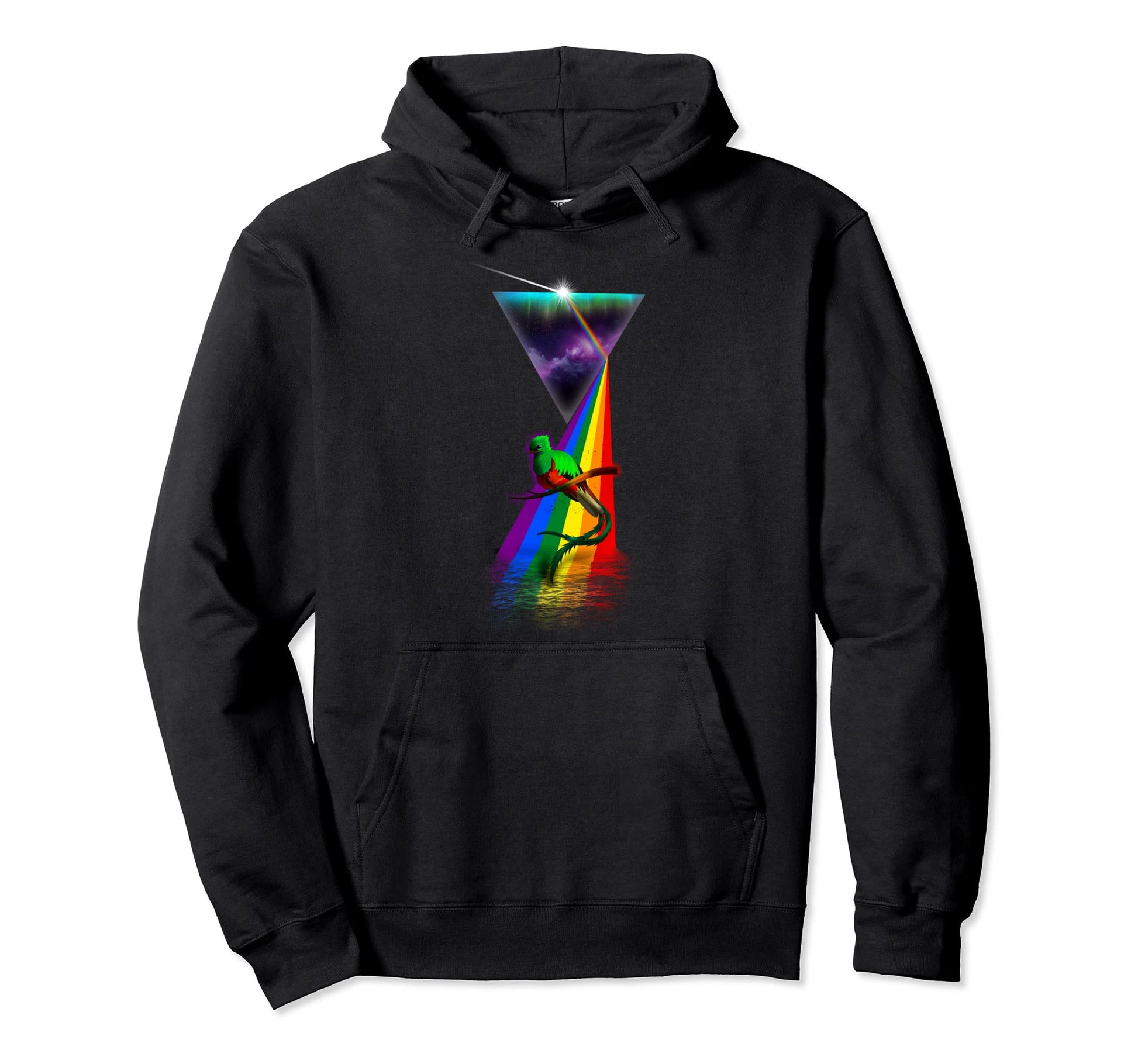 Prism Quetzal Hoodie - Aesthetic Graphic Men Women - T-Shirt, Sweatshirt, Hoodie