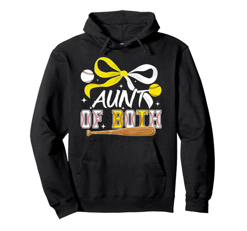 Aunt Both Coquette Baseball Softball Hoodie - Novelty Apparel Men Women - T-Shirt, Sweatshirt, Hoodie