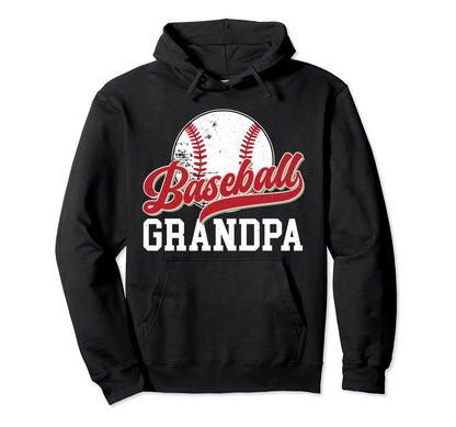 Baseball Grandpa Baseball Player Grandfather Hoodie - Unique Graphic Unisex - T-Shirt, Sweatshirt, Hoodie