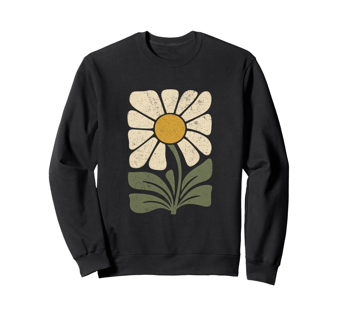 Boho Daisy Flower Wildflower Sweatshirt - Minimalist Print Men Women - T-Shirt, Sweatshirt, Hoodie