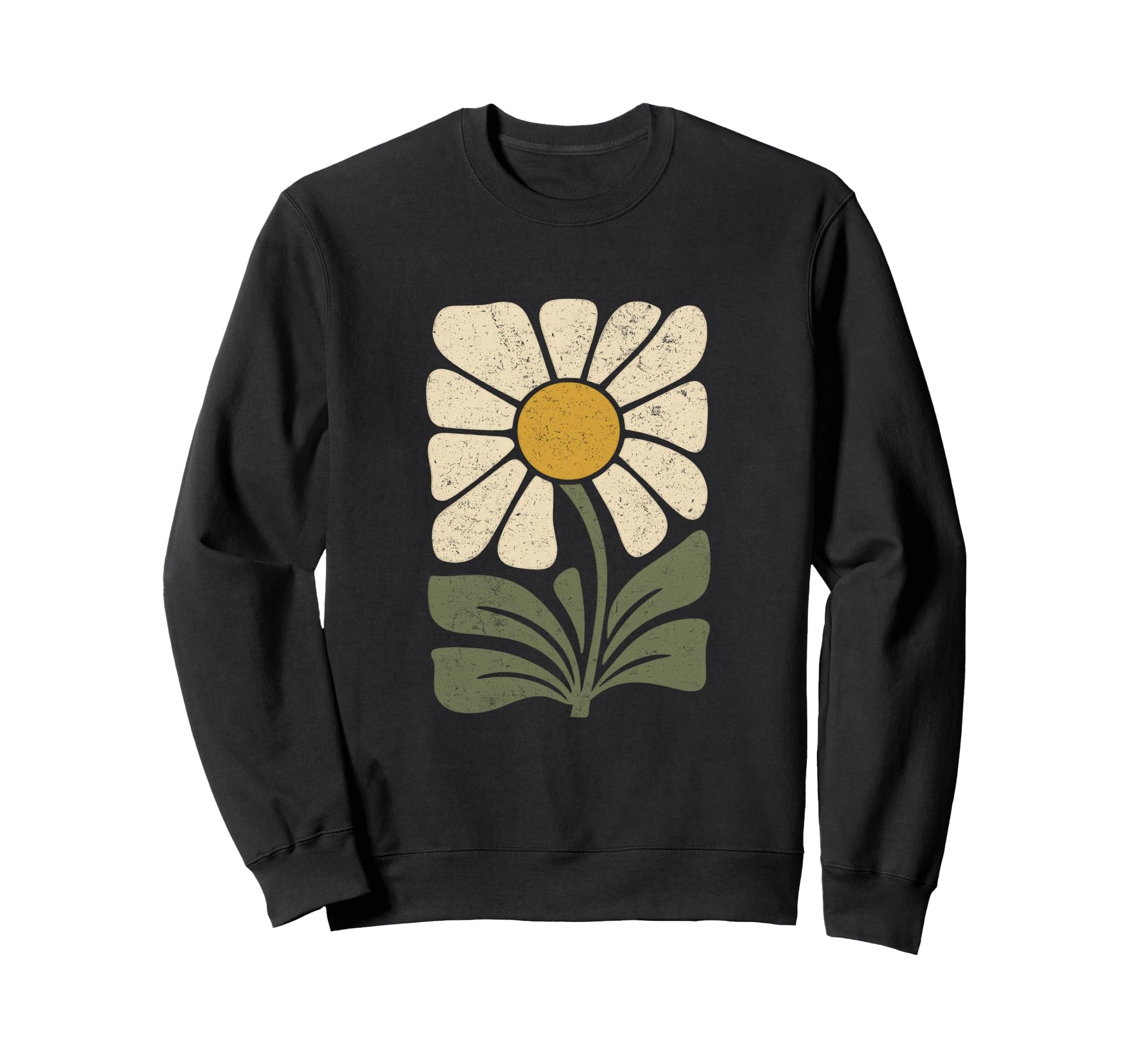 Boho Daisy Flower Wildflower Sweatshirt - Minimalist Print Men Women - T-Shirt, Sweatshirt, Hoodie