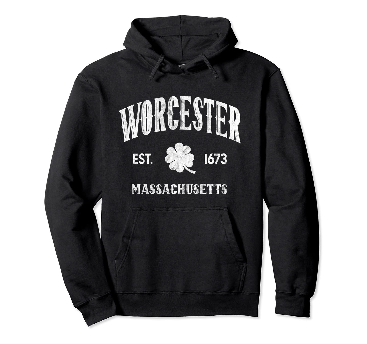 Worcester Massachusetts Varsity Hoodie - Custom Art Print for Adults - T-Shirt, Sweatshirt, Hoodie