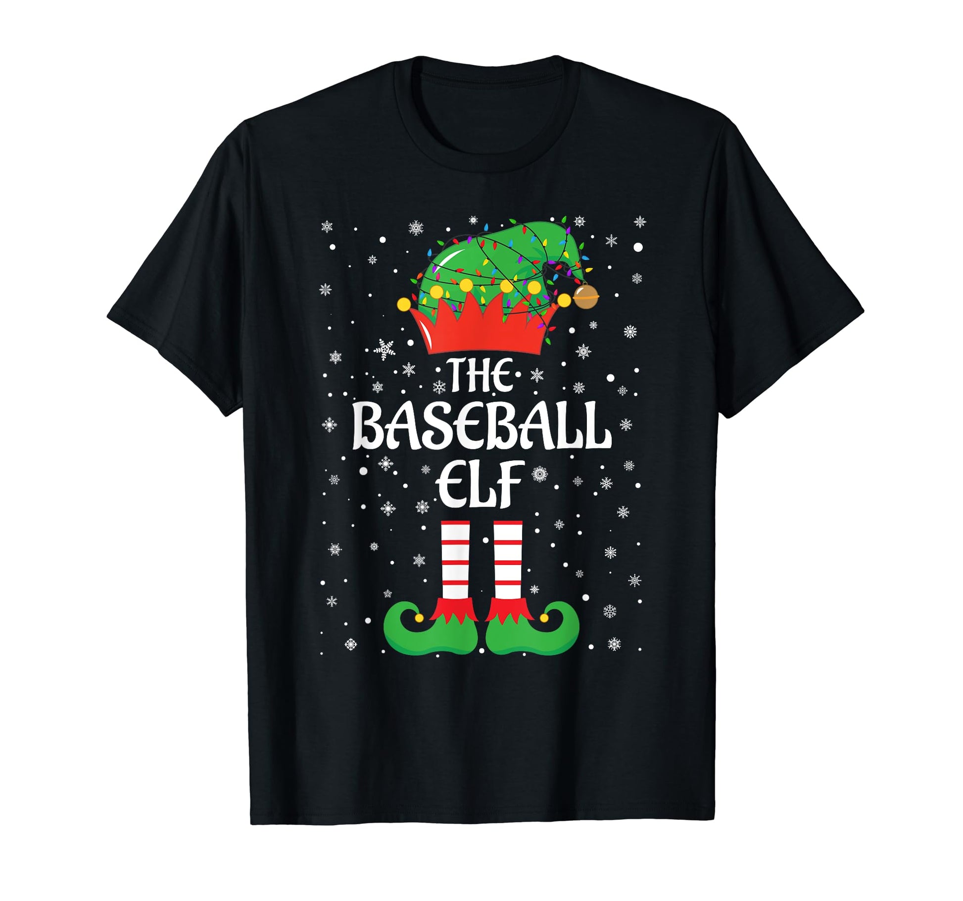 Baseball Elf Lights Elf Matching T-Shirt - Streetwear Style for Adults - T-Shirt, Sweatshirt, Hoodie