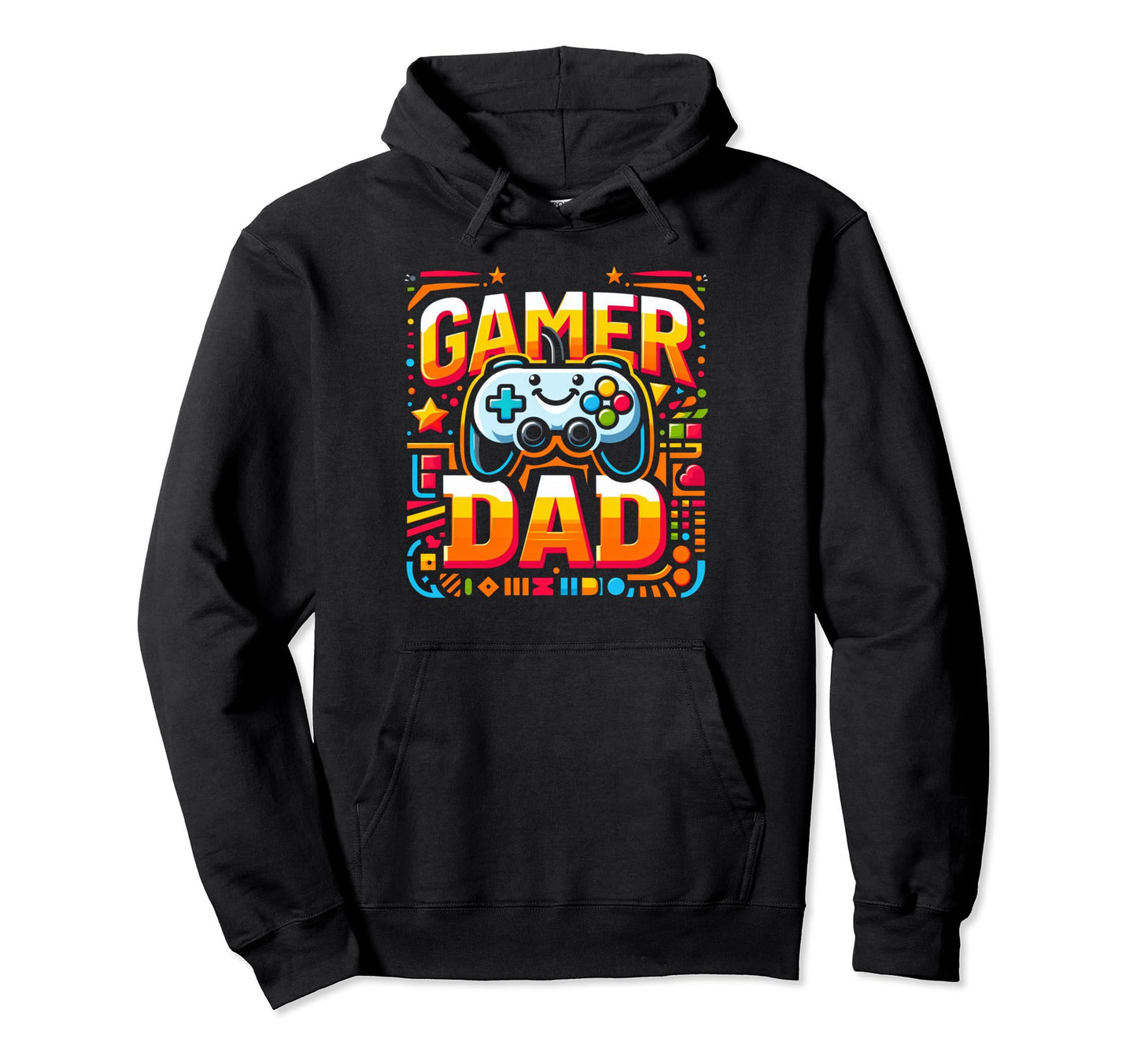 Gamer Dad Game Controller Gaming Hoodie - Casual Everyday Wear for Adults - T-Shirt, Sweatshirt, Hoodie