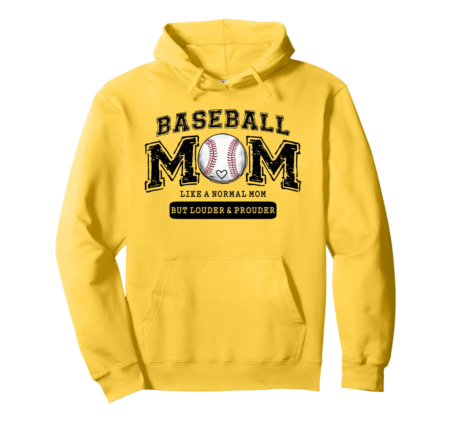 Baseball Mom Like Normal Mom But Louder And Hoodie - Unique Graphic Unisex - T-Shirt, Sweatshirt, Hoodie