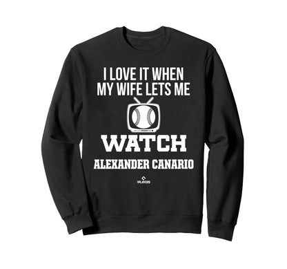 My Wife Lets Me Watch Alexander Sweatshirt - Novelty Apparel for Adults - T-Shirt, Sweatshirt, Hoodie