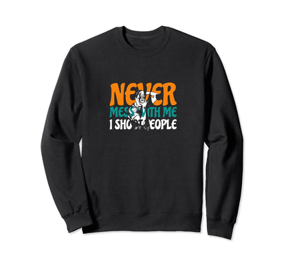 I Shoot People Photography Funny Sweatshirt - Minimalist Print for Adults - T-Shirt, Sweatshirt, Hoodie