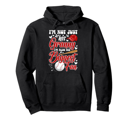His Biggest Fan Baseball Granny Baseball Hoodie - Trendy Graphic Men Women - T-Shirt, Sweatshirt, Hoodie