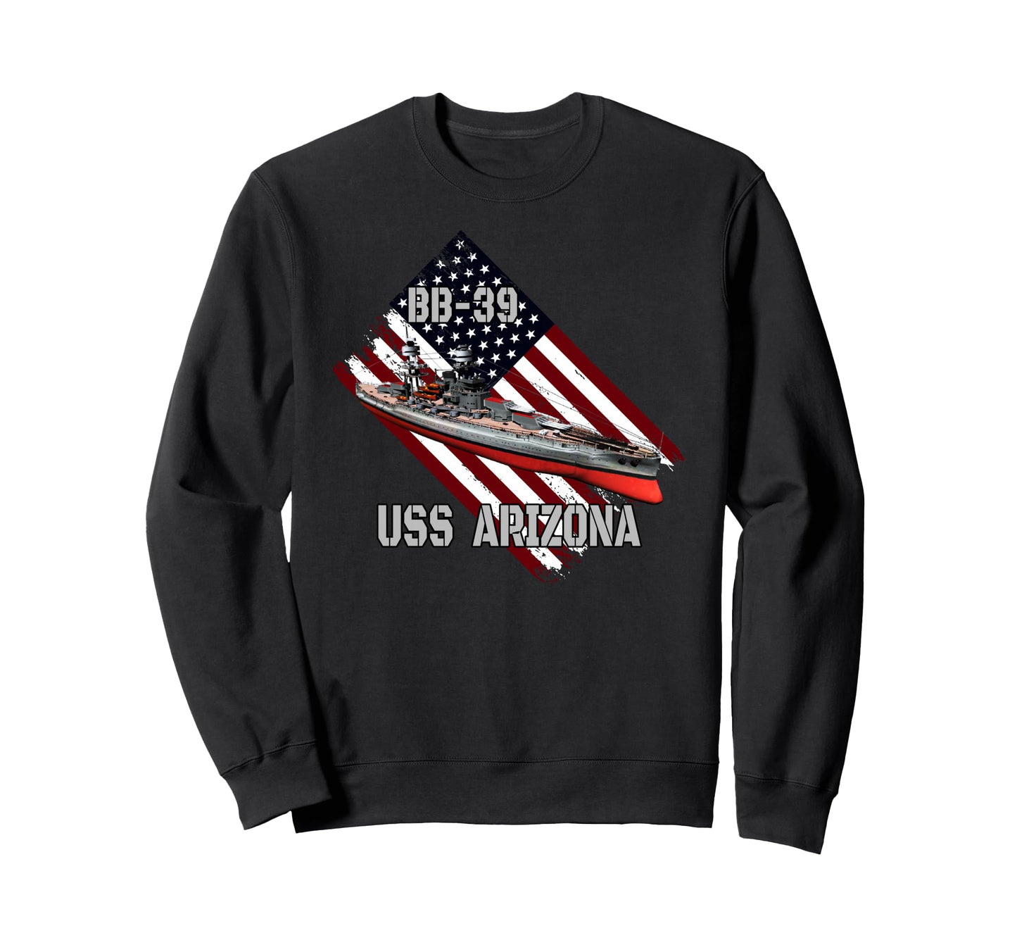 Battleship Uss Arizona Bb 39 Sweatshirt - Custom Art Print Men Women - T-Shirt, Sweatshirt, Hoodie