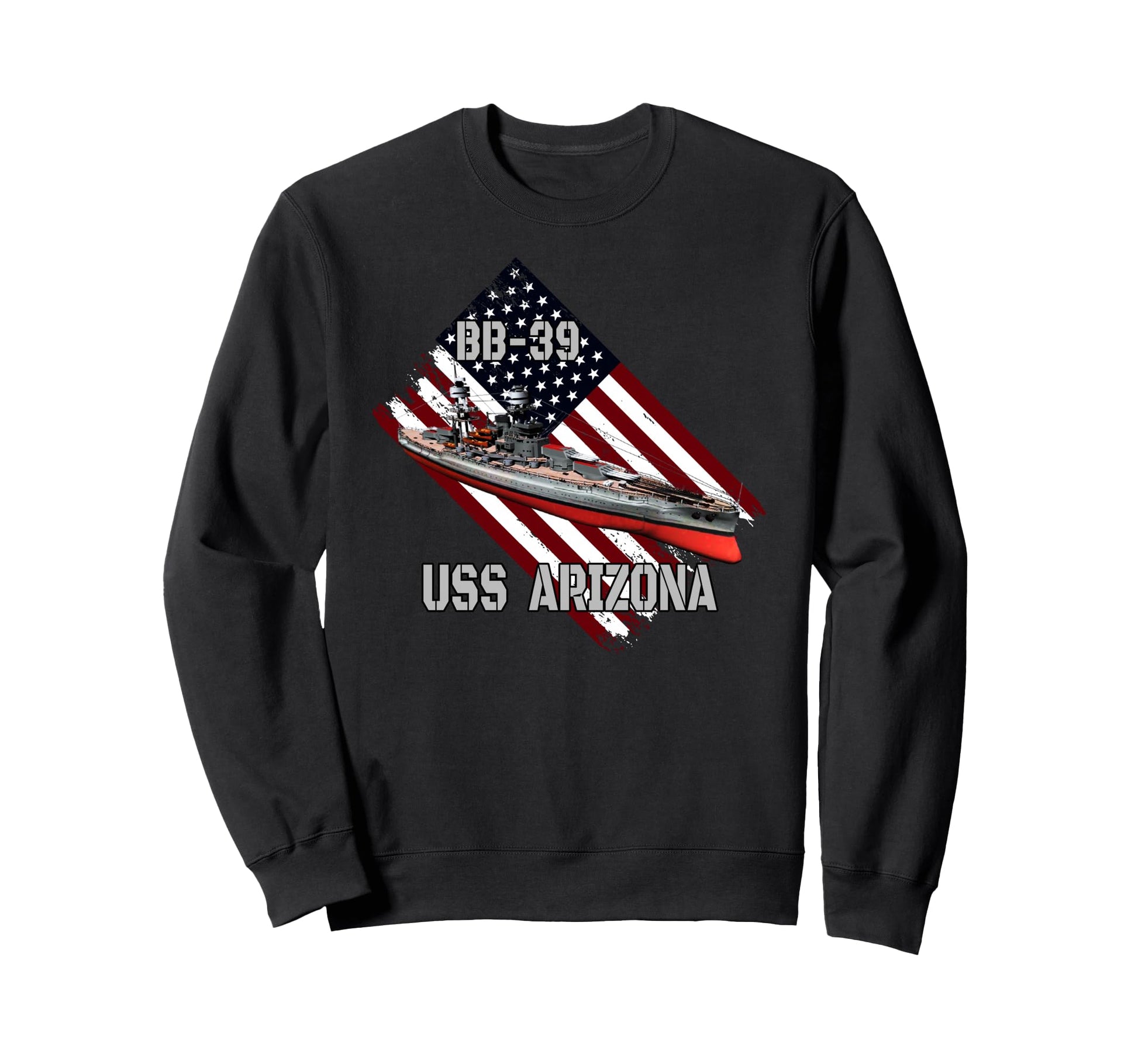 Battleship Uss Arizona Bb 39 Sweatshirt - Custom Art Print Men Women - T-Shirt, Sweatshirt, Hoodie