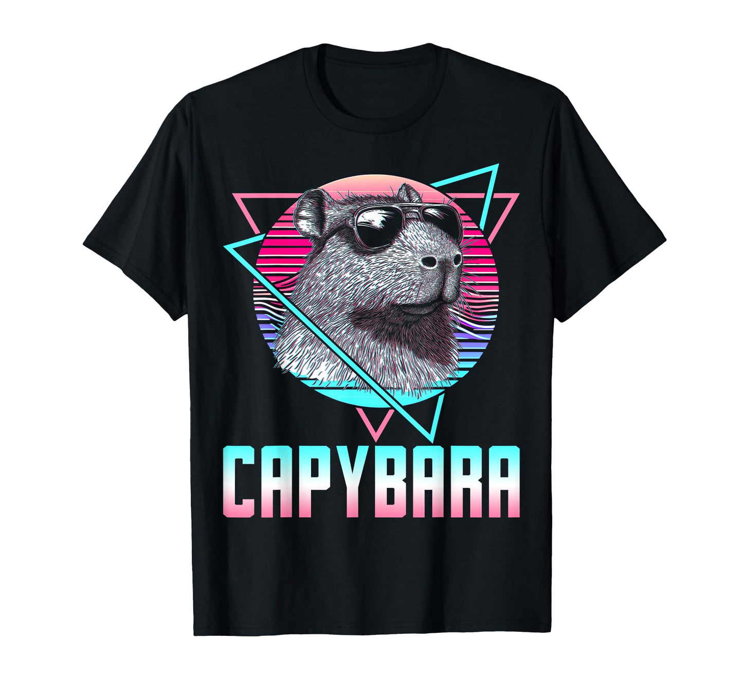 Capybara Capibara Sunglasses Vaporwave T-Shirt - Trendy Graphic Men Women - T-Shirt, Sweatshirt, Hoodie