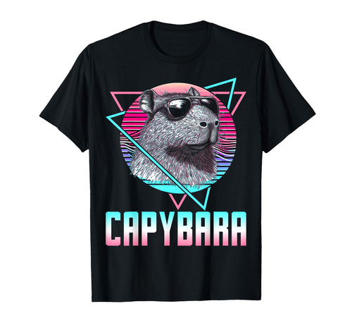 Capybara Capibara Sunglasses Vaporwave T-Shirt - Trendy Graphic Men Women - T-Shirt, Sweatshirt, Hoodie