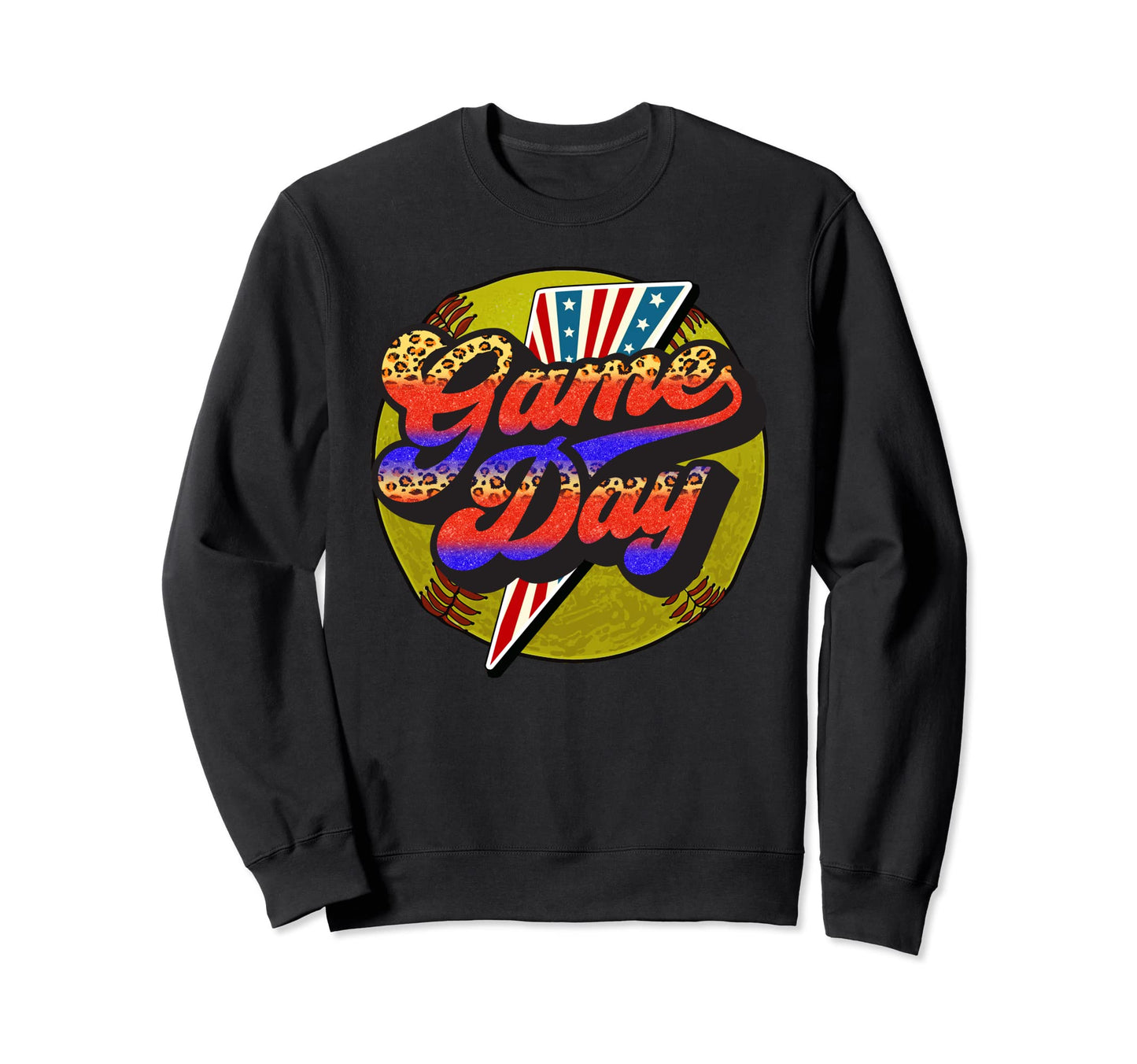 Softball Game Day Softball Mom Sweatshirt - Fun Novelty Design for Adults - T-Shirt, Sweatshirt, Hoodie