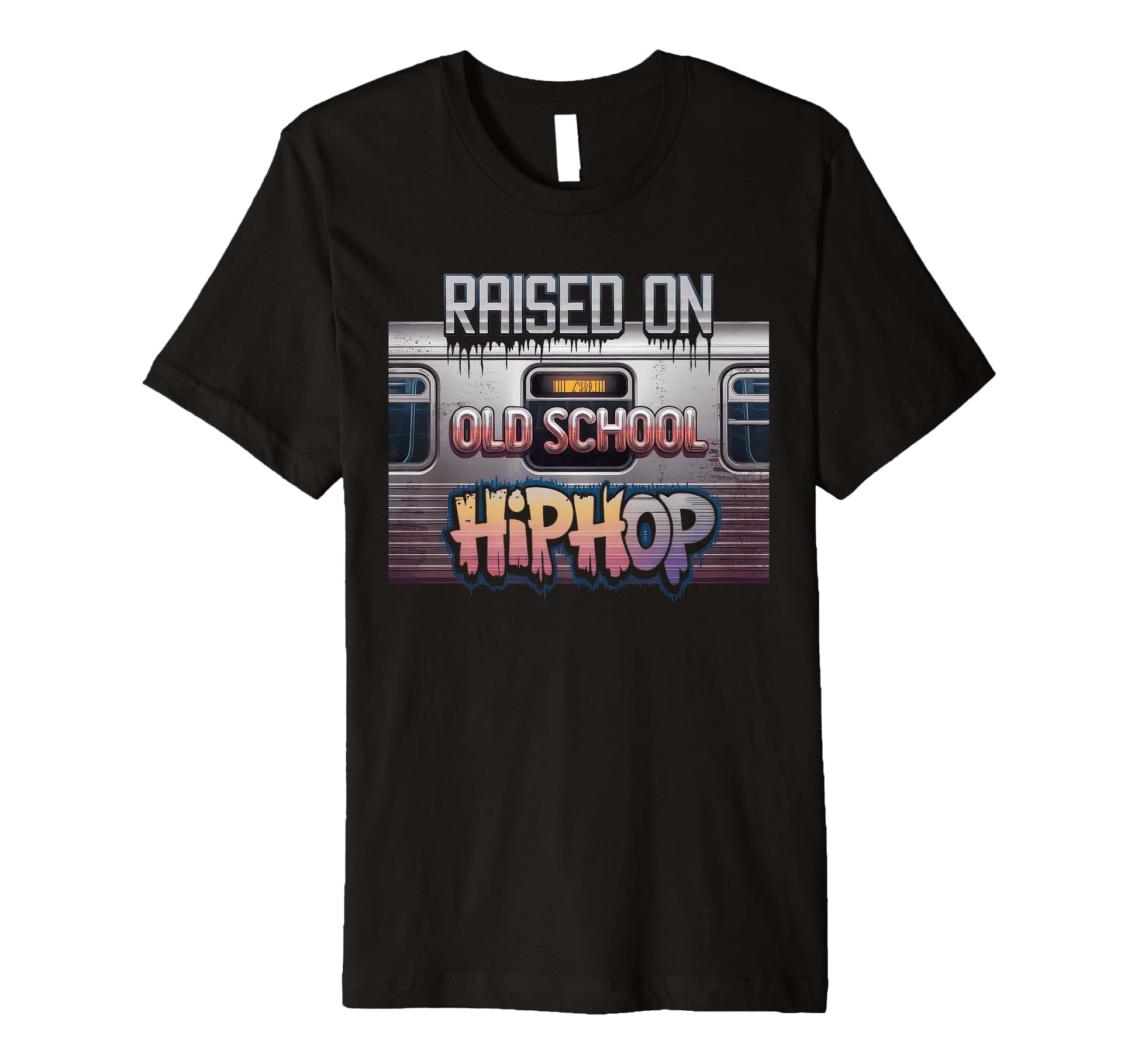 Raised Old School Hip Hop Cassette T-Shirt - Aesthetic Graphic for Adults - T-Shirt, Sweatshirt, Hoodie