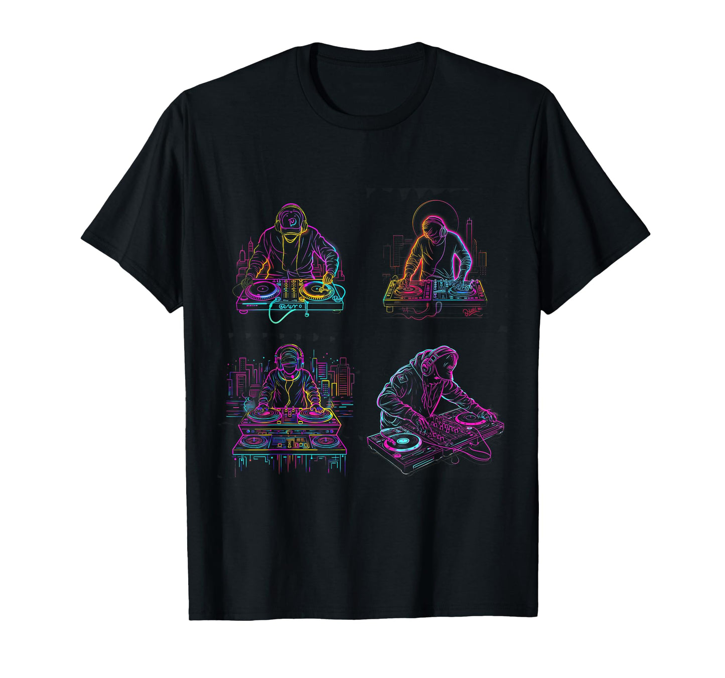 Retrowave Synthwave Vaporwave Dj T-Shirt - Custom Art Print for Adults - T-Shirt, Sweatshirt, Hoodie