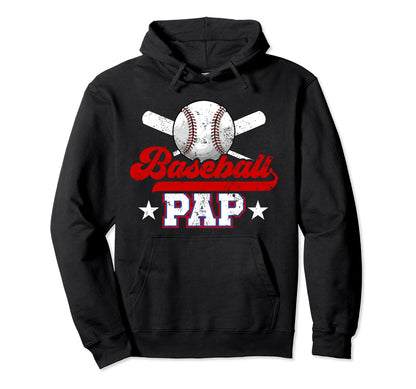 Baseball Pap Grandpa Best Pap Baseball Hoodie - Unique Graphic for Adults - T-Shirt, Sweatshirt, Hoodie