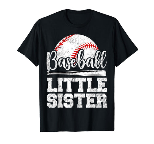Baseball Little Sister Baseball Player Game T-Shirt - Graphic Print Unisex - T-Shirt, Sweatshirt, Hoodie