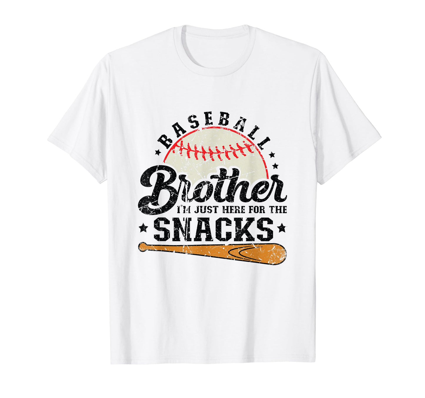 Baseball Brother Here Snacks T-Shirt - Casual Everyday Wear Men Women - T-Shirt, Sweatshirt, Hoodie